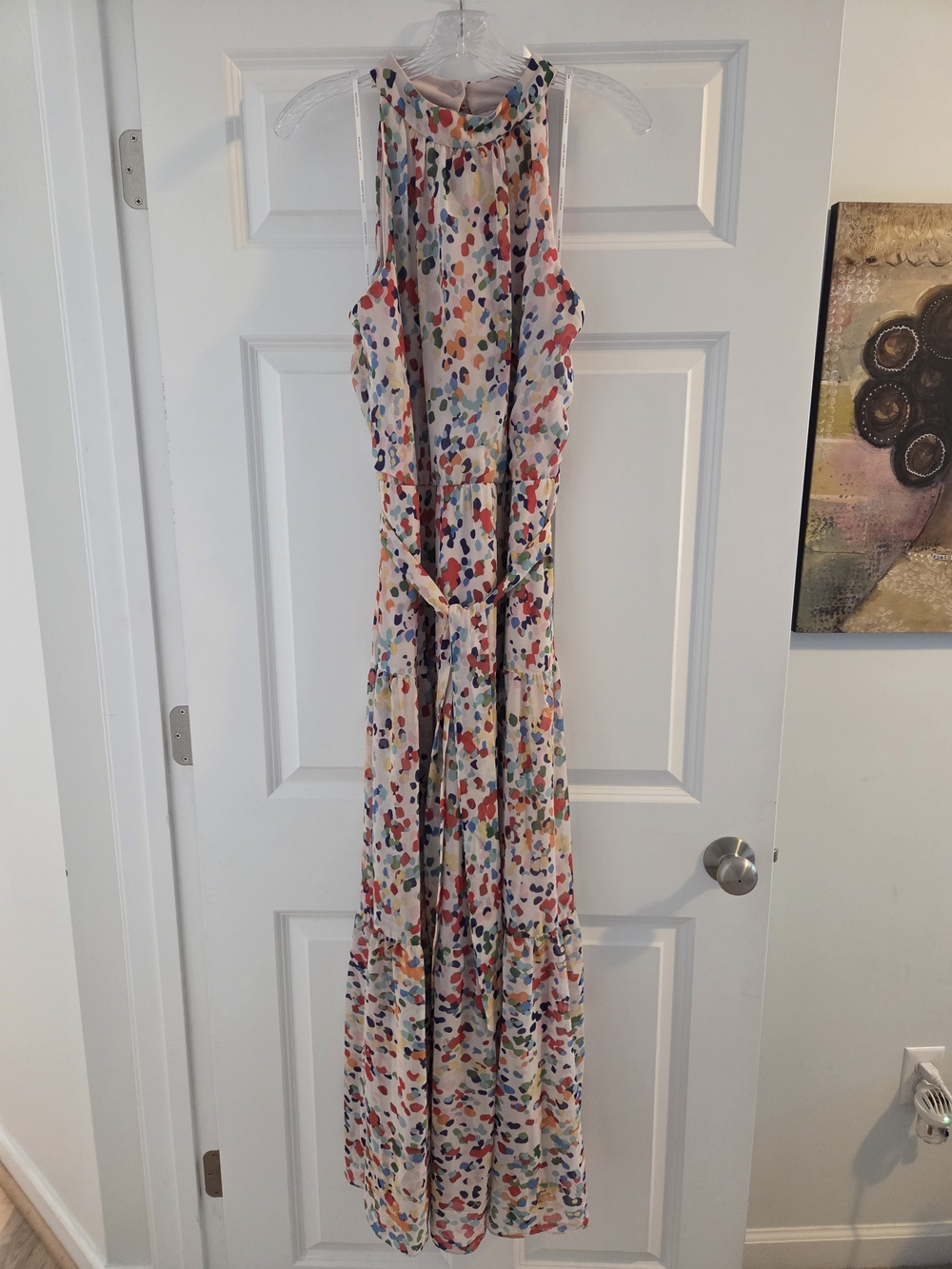 julia jordan Multicolor Halter Tie-Waist Maxi Dress